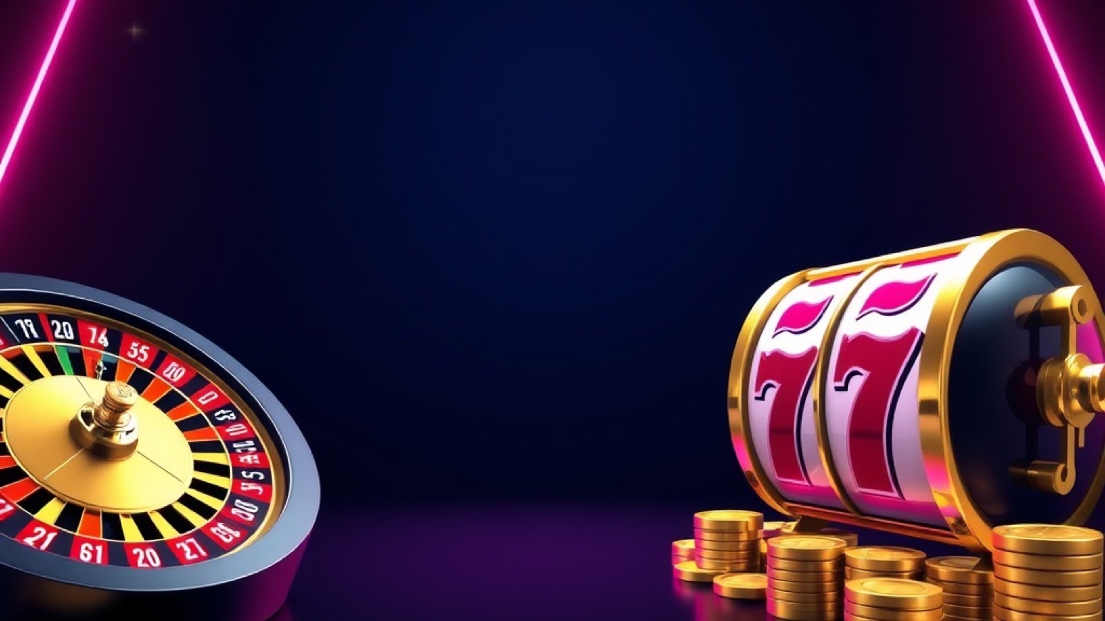 N555 online casino lobby with a roulette wheel, slot reels and gold coins